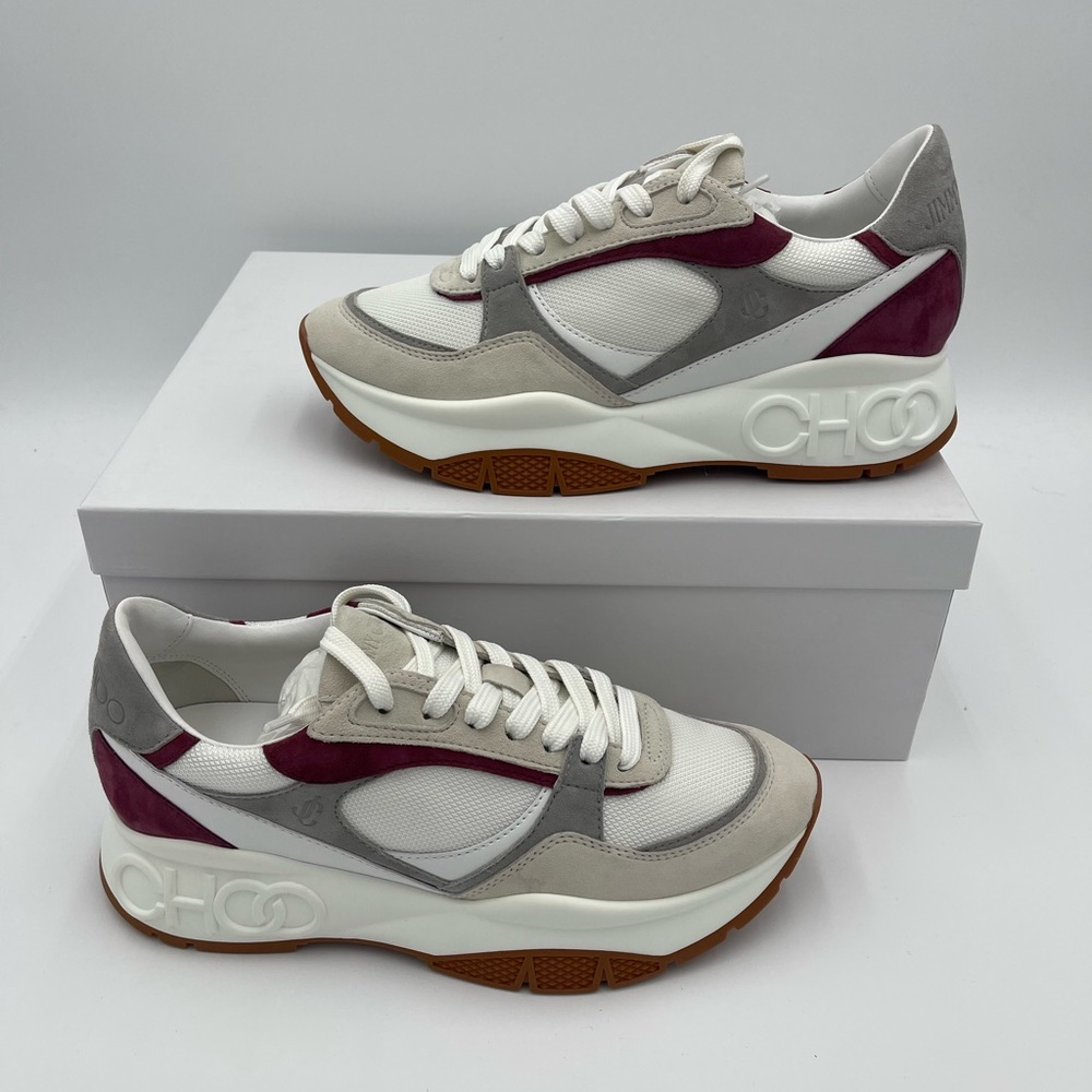 Jimmy Choo Landon F Sneaker Bordeaux / Merlot / White 39.5